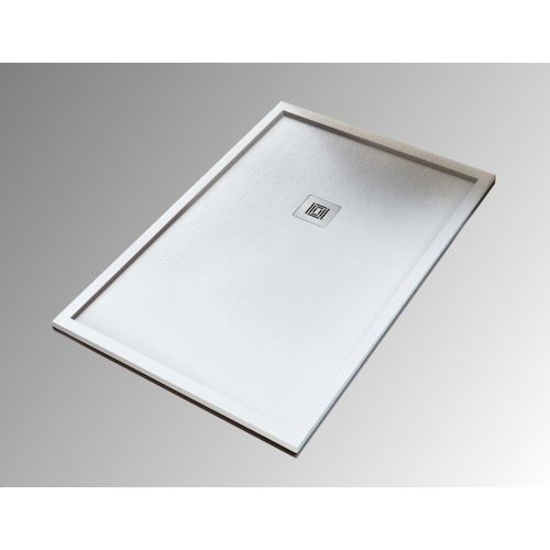 Composiet Light douchebak Chicago met rand 80x110cm wit