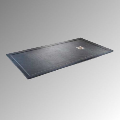 Composiet douchebak met rand Stone ECO 90x170 antraciet structuur granito