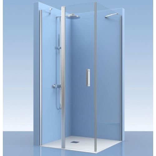 Draaideur met vaste wand en vaste zijwand Padel