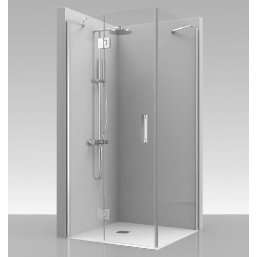 Draaideur met vaste wand en vaste zijwand Tedy