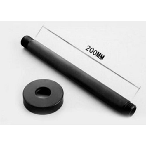 Muursteun Rondo voor hoofddouche 20cm zwart